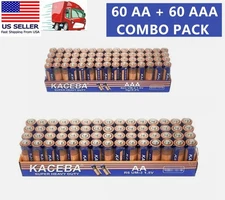 60 AA & 60 AAA Combo Pack Batteries Extra Heavy Duty Battery 1.5v New Fresh