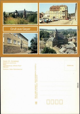 Geyer Wachtturm  Markt, Jugendherberge ''Wilhelm Pieck'', Übersicht 1989