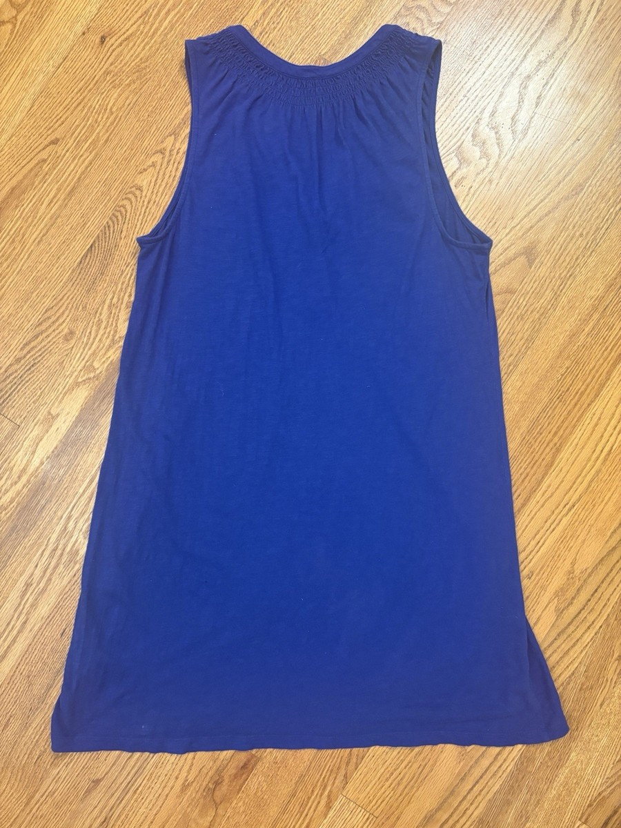 Lilly Pulitzer Cobalt Blue Cotton Henley Tank Dress, Size XL Lilly Pulitzer Cobalt Blue Cotton Henley Tank Dress, Size XL