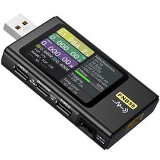 USB Tester 4-28V 7A LCD USB A C Voltage Current Power Tester Multimeter, Fast...