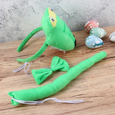  3 in 1 Green Dinosaur Kostüm Dress up Stirnband Haarschmuck Cosplay und Prom