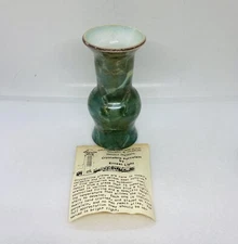 Rare Ernest Light Crystalline Porcelain Vase Green Starburst Glazed Effect 36