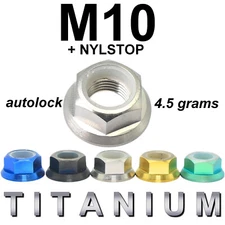 1 Nut M10 x 1 in TITANIUM+Nylstop forRohloff, i-Motion, NuVinci, BMX&Singlespeed