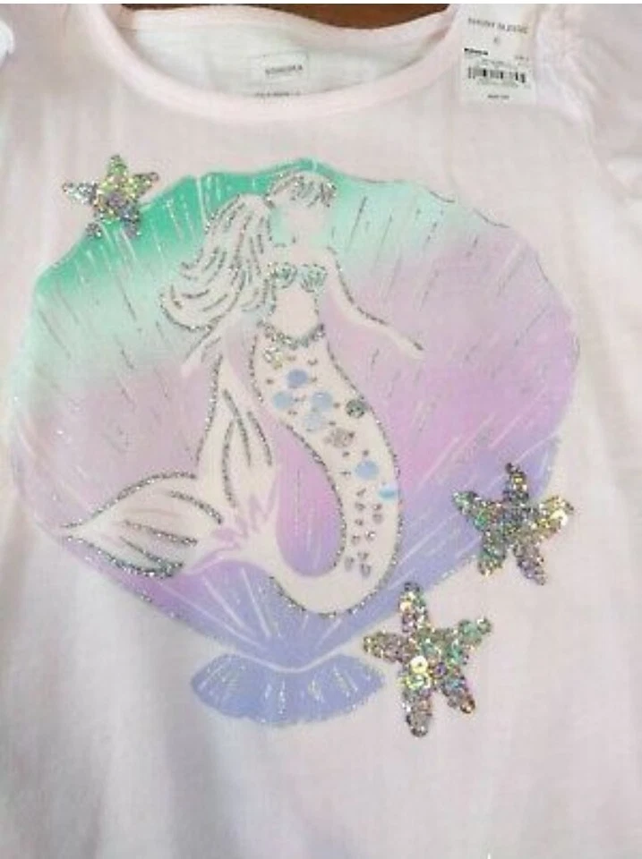 Camiseta Sonoma Sirenita Niña Pequeña Gráfica Talla 8 Rosa Foto 4 de 4