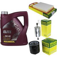 MANN-FILTER Inspektionspaket 5L Mannol Elite 5W-40 FüR VW Lupo 1.4 16V Polo 1.6