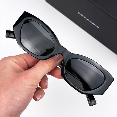 D&G Women Sunglasses Black Dark Grey Cat Eye DG6186 501/87  display picture 1
