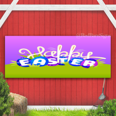 He Is Risen Easter Sunday Indoor Holy Week Palm Sunday Banner sign with grommets