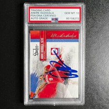 2010 Panini #2 Andre Iguodala Signed Card AUTO 10 PSA Slabbed