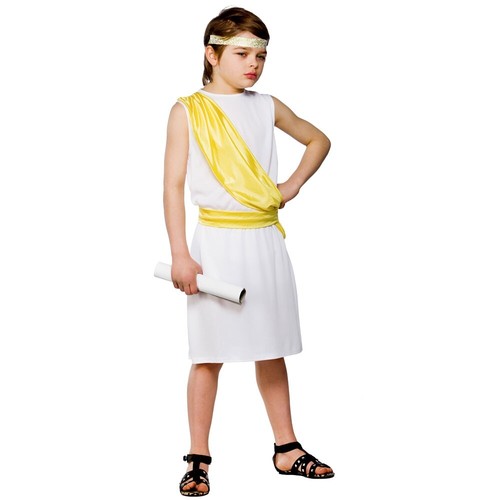 Child GREEK BOY ANCIENT Boys Fancy Dress Book Week Roman Costume Outfit Age 3-10 - Bild 5 von 5