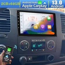2+64GB For 2009-2012 Chevy Silverado 1500 Android13 Carplay Car Stereo Radio GPS