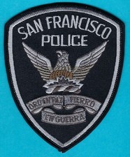 SAN FRANCISCO CALIFORNIA POLICE TACTICAL SHOULDER PATCH GRAY