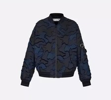 Dior - Ladies Bomber Jacket Size Fr36/uk8/small Navy Blue Camouflage New & Tags