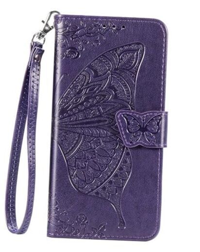 for Case Wallet PU Leather Credit Card Holder Full T-Mobile Revvl 7 5G Purple