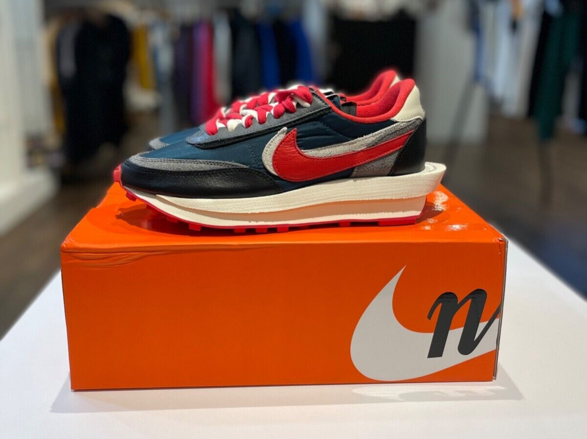 SACAI X NIKE Taglia 7 Nike LDWaffle x Sacai x Undercover Midnight Spruce Uni Red DJ4877 300
