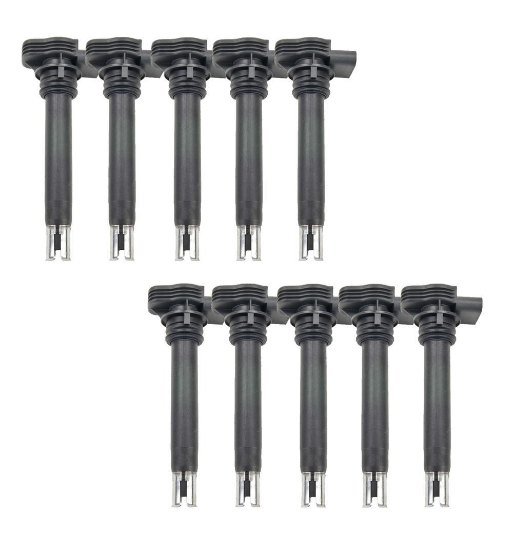 Bosch New Set of 10 Ignition Coils For Audi R8 5.2L V10 Naturally Aspirated AWD