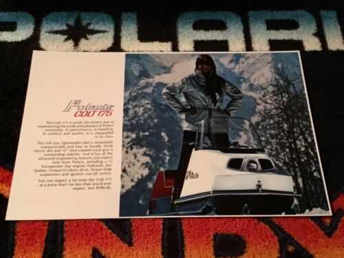 🏁 ‘72 POLARIS COLT 175 Snowmobile Poster  vintage sled ((72Colt175)) - Picture 1 of 1