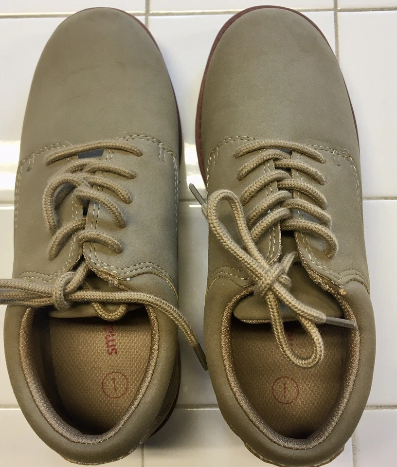 NOVO Vestido Oxfords Smart Fit Masculino Tamanho 1 Camurça com Cadarço Sapatos Dirty Bucks - Imagem 2 de 4