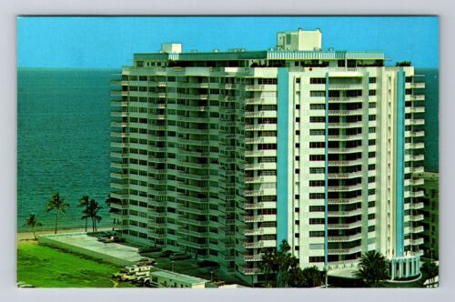 Postal vintage Ft Lauderdale FL-Florida, apartamentos condominios Commodore, - Imagen 1 de 2