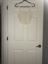 Abercrombie And Fitch Sleeveless Crop Ribbed Knit Tank Top Cream New With Tags