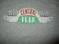 Repro Soft Grey FRIENDS Central Perk Logo Tri Blend T Shirt XL NBC TV Show