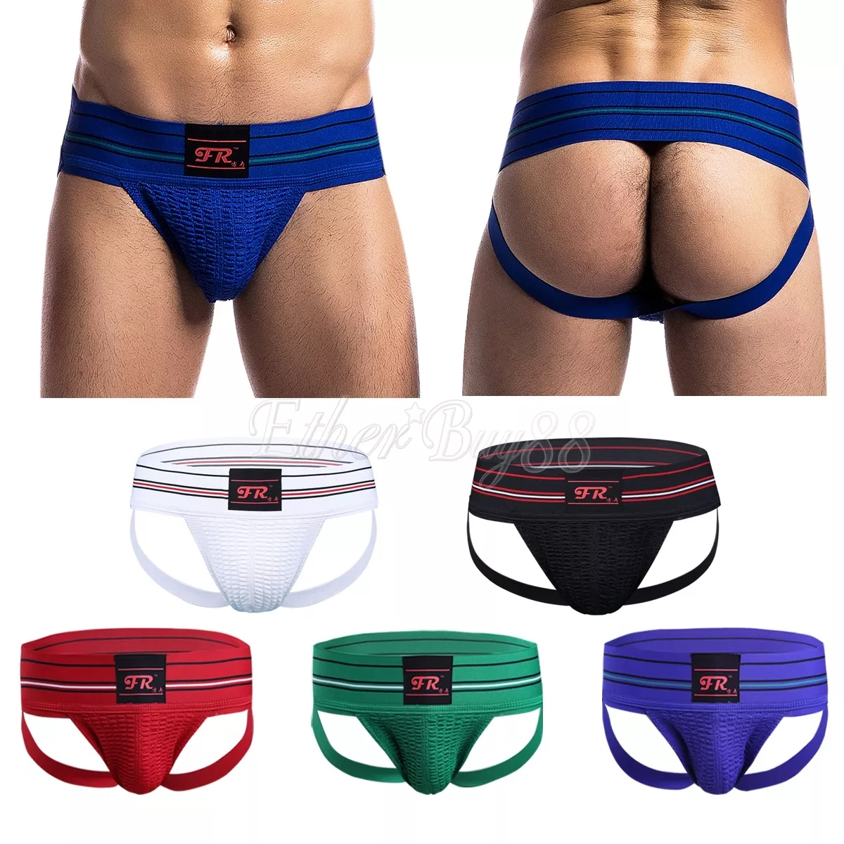 eywlwaar Men's Athletic Supporter Briefs Jockstrap Underwear Elastic Nylon  Pouch Bikini Briefs 3PCS at  Men's Clothing store