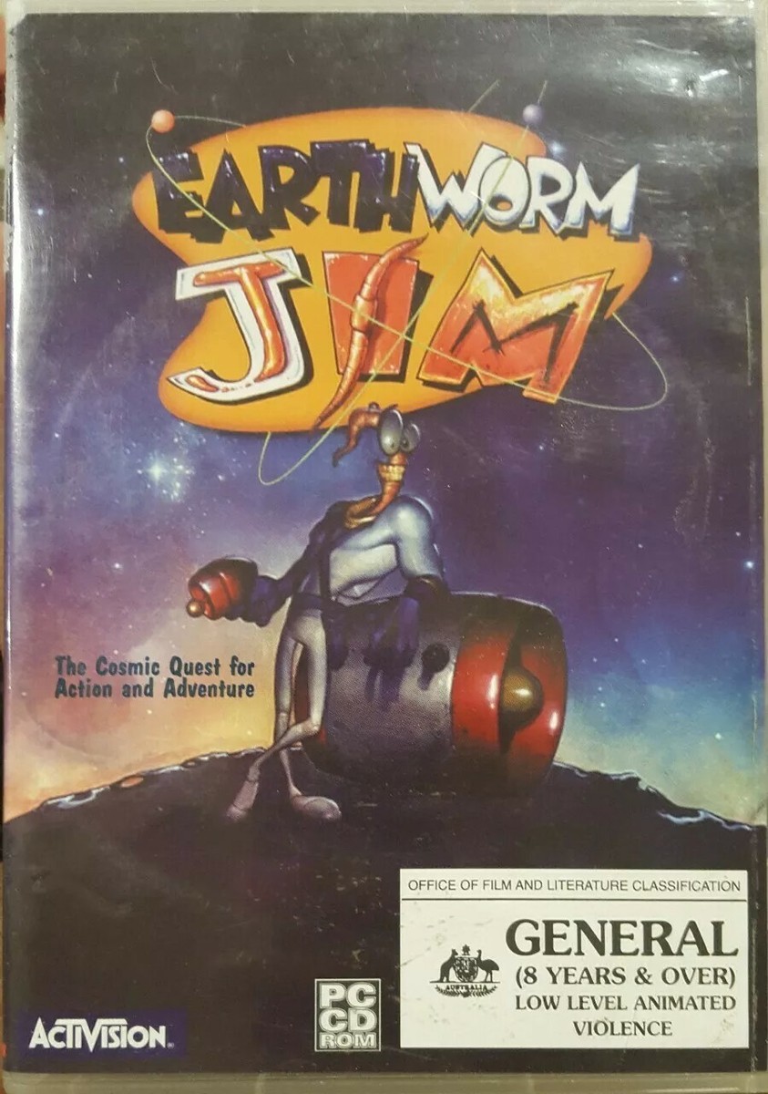 EARTHWORM JIM PC CD-ROM COMPUTER GAME WINDOWS 95 CDROM 1995