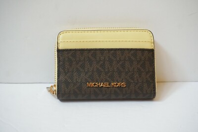 MICHAEL KORS JET SET TRAVEL MD ZIP AROUND CARD CASE WALLET MK