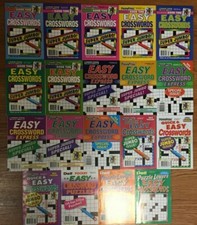 Lot of 10 Dell Penny Press ALL EASY Crossword Puzzle Books All Easy UNSORTED