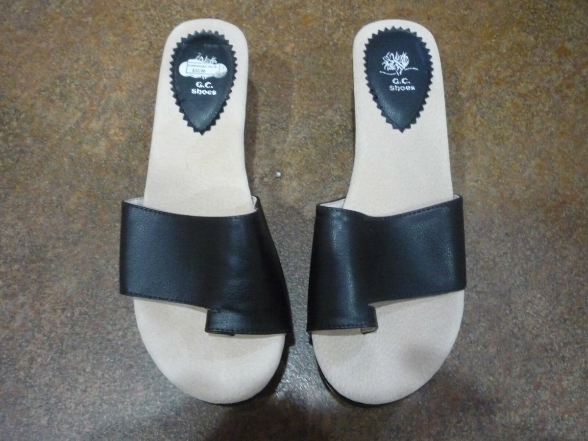 Sandales à Semelle Compensée G.C. Shoes Noir Taille US 7.5 - Neuf Avec Boîte