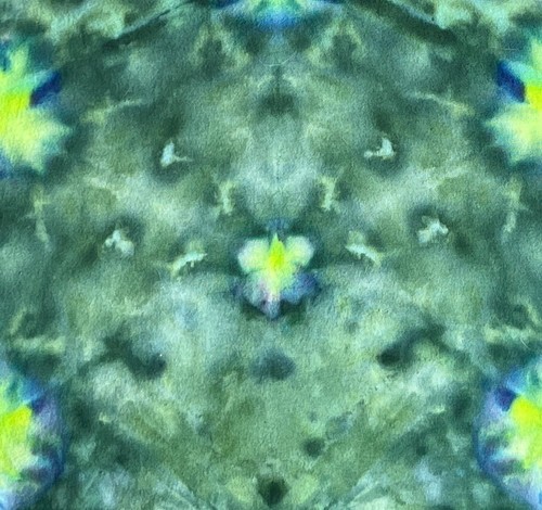 Ice Tie Dye T-Shirt, Unisex XL SS Crew, Blue-Green - Picture 8 of 10