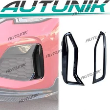 Black Fog Light Trims Side Vents Cover for BMW G20 M340i 330i M Sport 2009-2022