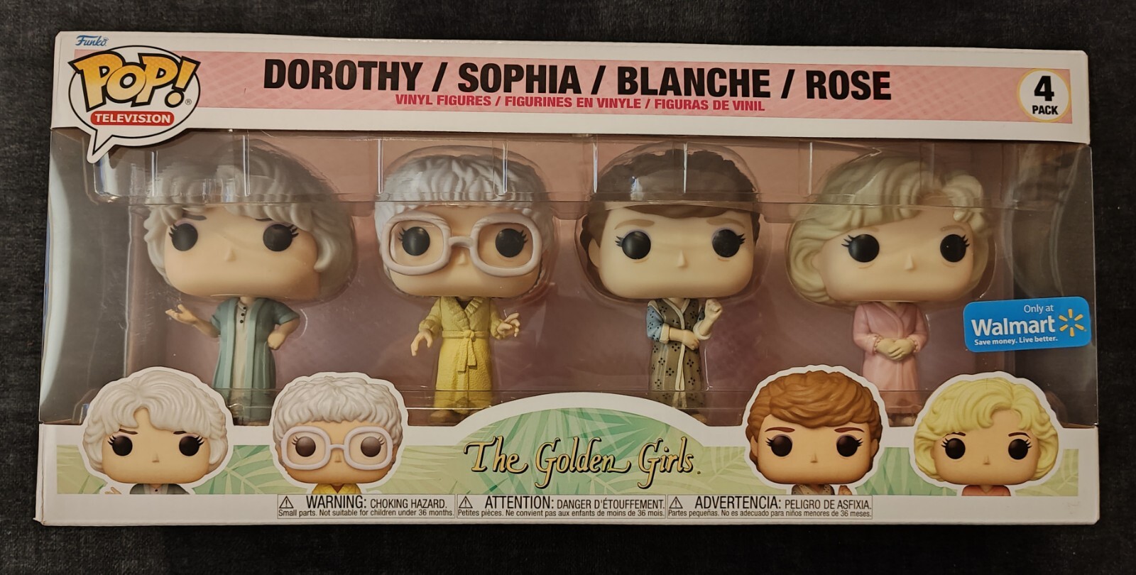 The Golden Girls Funko Pop Figure 4 Pack Dorothy Sophia Blanche Rose Walmart New