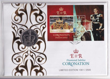 AUSTRALIA PNC: 2013 5 POUND THE QUEENS CORONATION DIAMOND JUBILEE 1361 / 2500