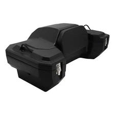 ATV Rear Seat Rack Cargo Storage Trunk Box Passenger Luggage Tour Tail Box Black