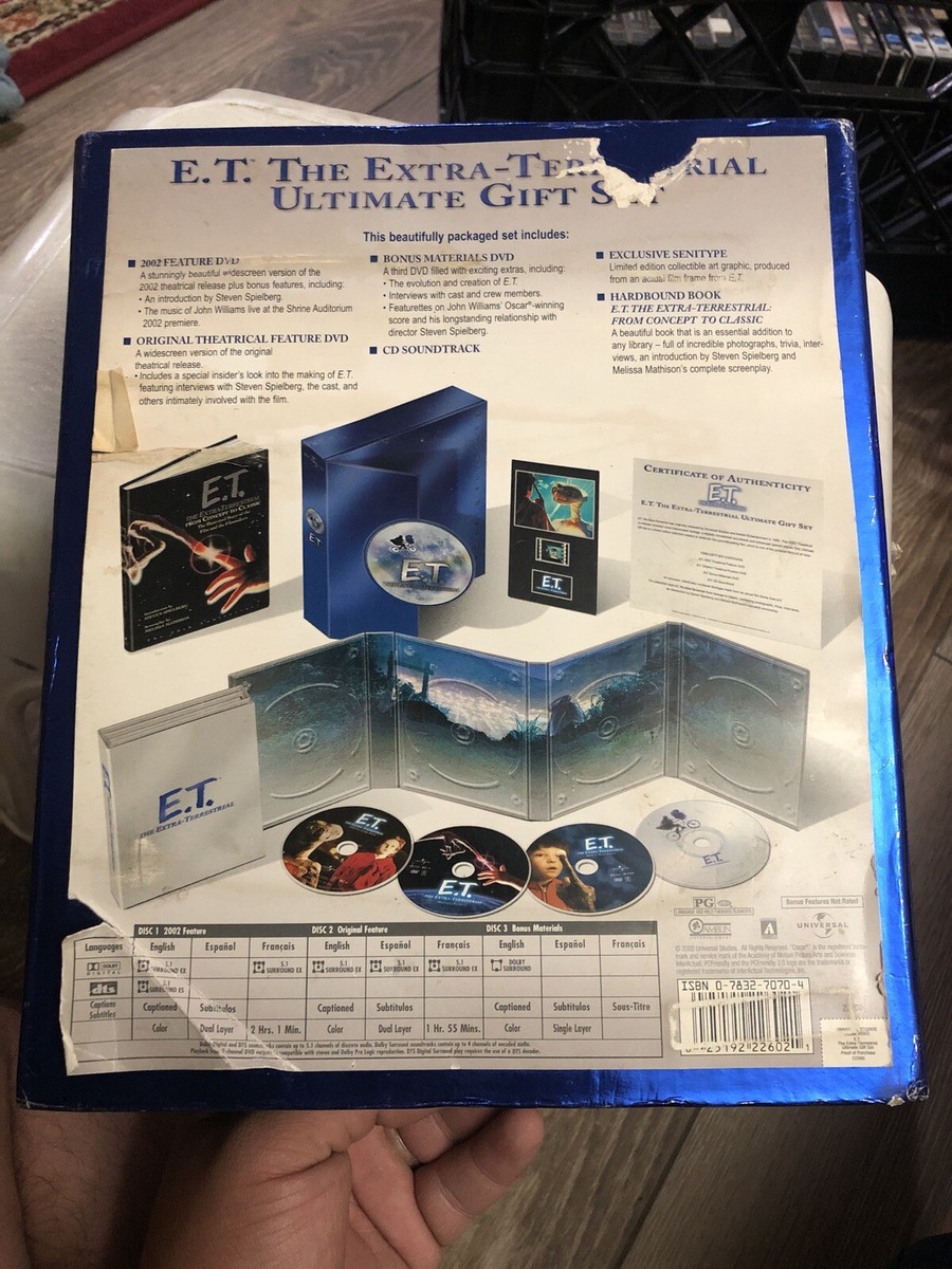 E.T. The Extra-Terrestrial Ultimate Gift Set 3 DVD 1 CD Book