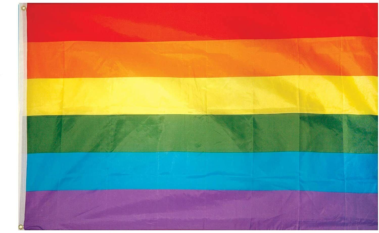 Gay Pride Flag LGBTQ+ Summer Parade Festival 5ft x 3ft Wall Diversity Lesbian 