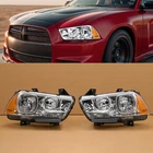 For 2011-2014 Dodge Charger Headlights Halogen Pair Headlamps LH&RH 11-14 Chrome