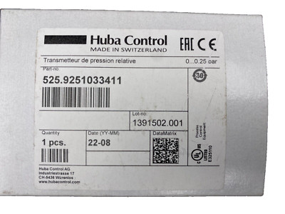 1 Stück x HUBA CONTROL 525.9251033411 RELATIVDRUCKMESSUMFORMER