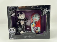 Disney The Nightmare Before Christmas Jack Sally Salt Pepper Shaker Set BOX WEAR