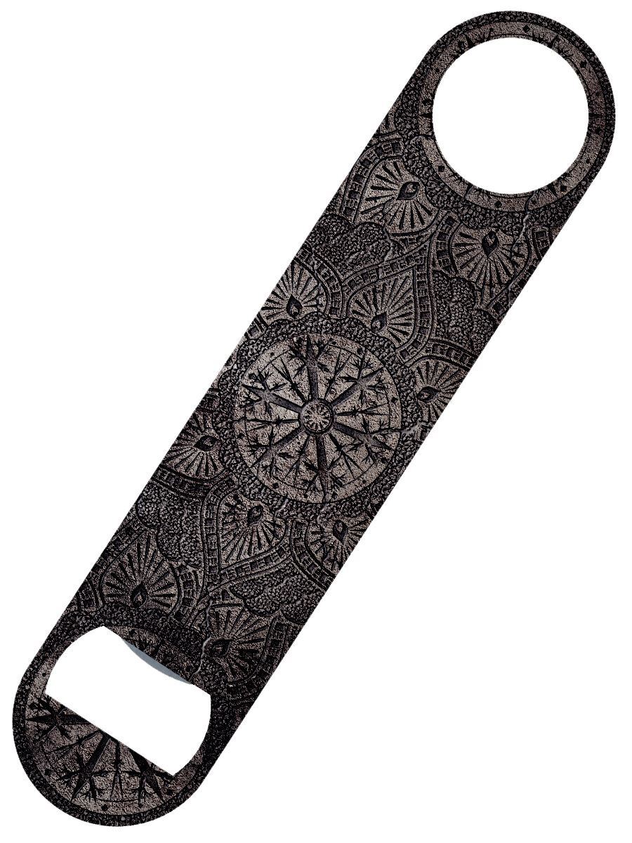 Metallic Mandala Bar Blade Bottle Opener 18 x 4cm