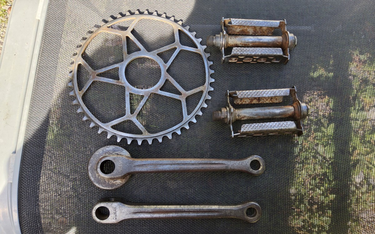 Manivelle Gauche Vélo DURAX Acier 170 Mm - Vintage Course Française
