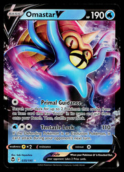 Omastar V 035/195 Sword & Shield - Silver Tempest Holo Ultra Rare
