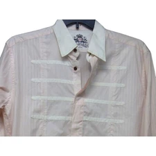 BG La Chemisier Autentique Men’s Dress Up shirt, Pink, Size L
