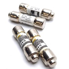 Lot of 4 Bussmann FNQ-R-10 Time Delay Fuse Class CC 600VAC 10 A