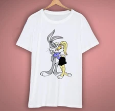 Bugs and Lola Bunny Love Unisex Short Sleeve Black All Size Tee Shirt NG3247