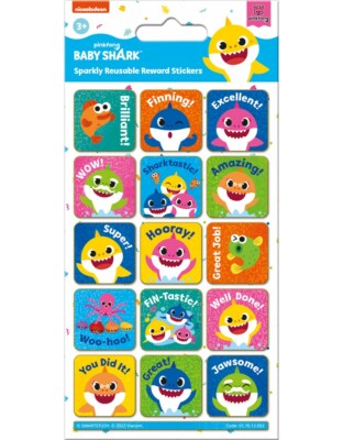 Baby Hai foliert BELOHNUNG Aufkleberbogen offizielles Baby Hai Produkt 15 Sticker