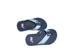 Size 11 Kids Vineyard Vines Whale Stripe Girls Flip Flop Thong Blue Pink Vgc