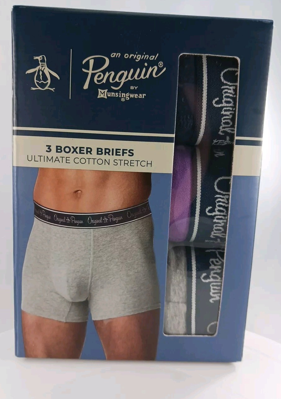 's Stretch Cotton Boxer Briefs 3-pack Size Large Xl Msrp $39