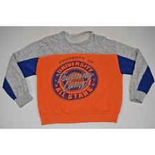 Vintage Sweatshirt Bassett Walker Size L 80s Neon Orange All Stars Training Camp