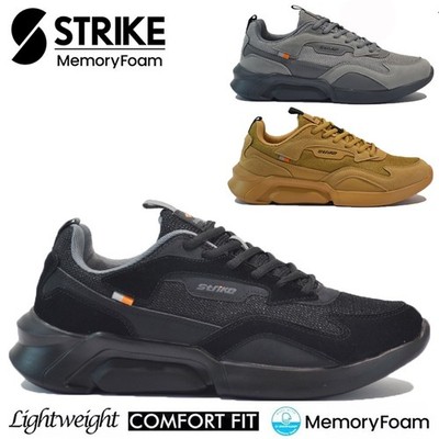HERREN MEMORY FOAM RUNNING FREIZEIT JOGGING GYM WALKING SPORTSCHUHE SNEAKER GRÖßE
